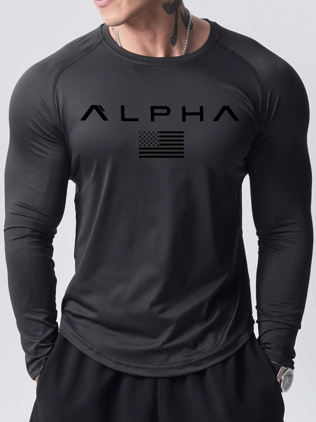 Mens Fashion Clothes - Новая мужская футболка с длинными рукавами