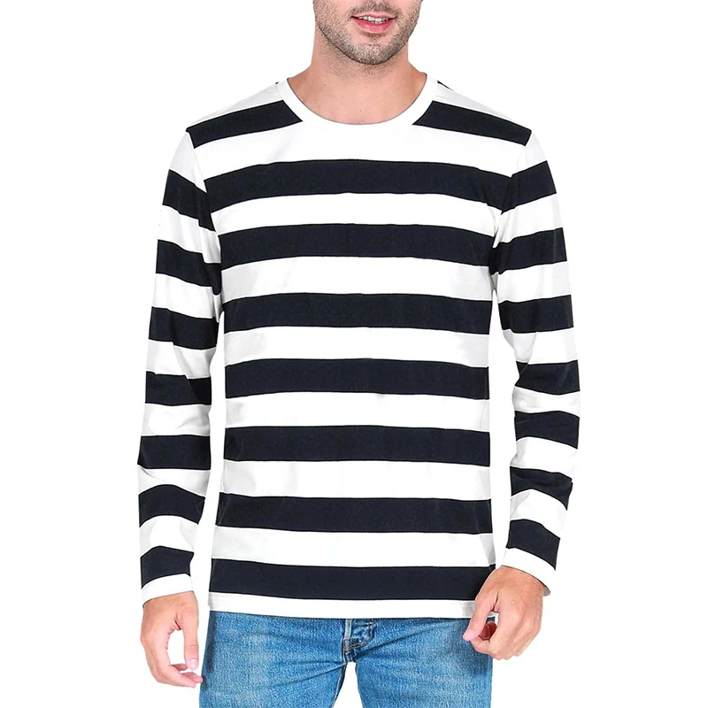 Mens Fashion Clothes - Мужская футболка с длинными рукавами, с