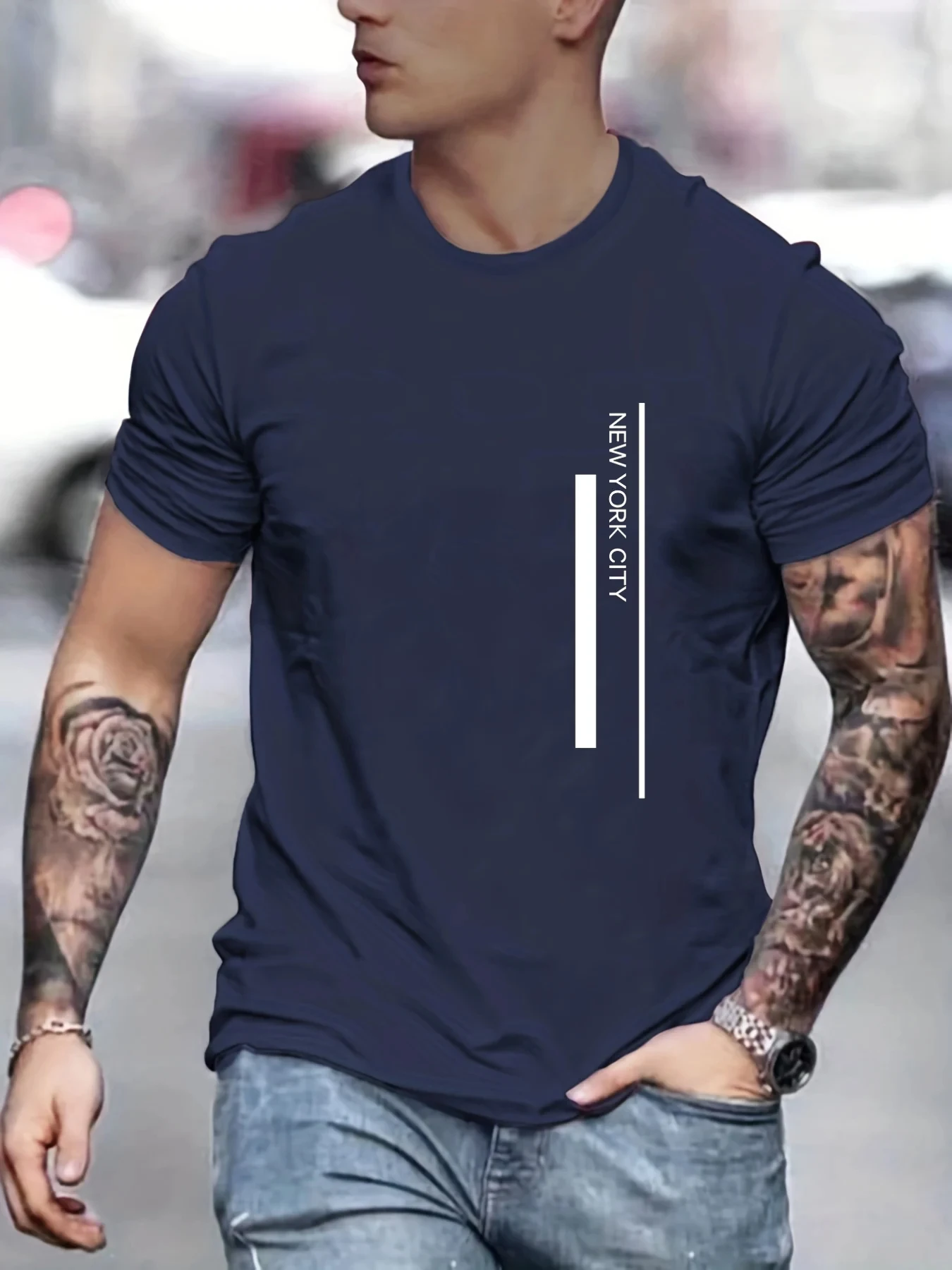 Men'S Fashion New York - Модная футболка с принтом букв NEW