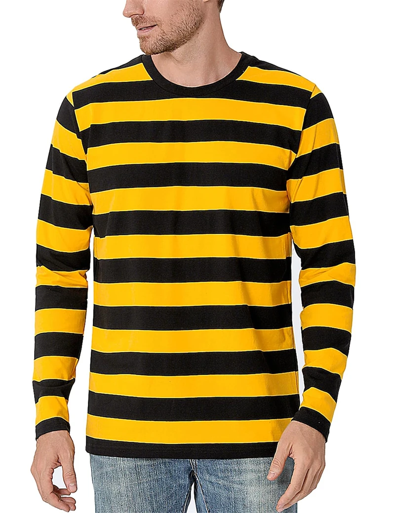 Mens Fashion Summer - Модная футболка с контрастными полосками и