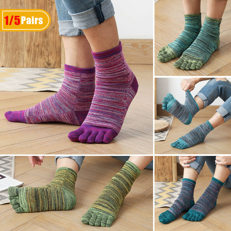 Socks Ankle Men - 1/5 пар мужских разноцветных носков Happy,