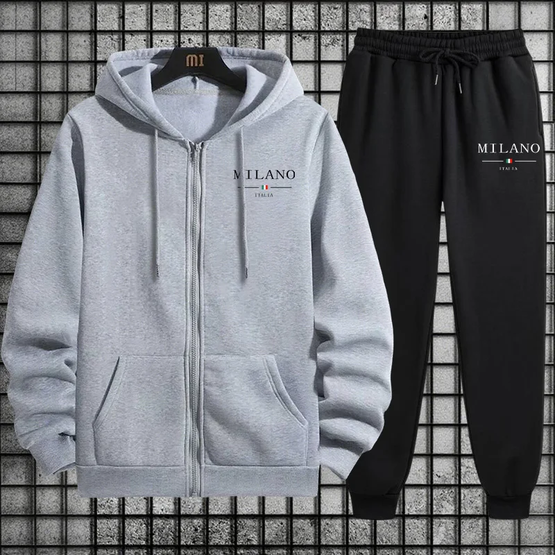 Мужской спортивный костюм Весн – обзор и цена Mens Fashion Zip Up Hoodies