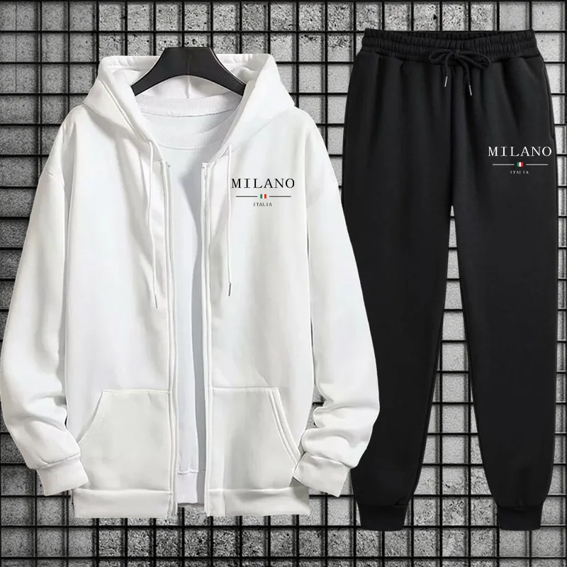 Мужской спортивный костюм Весн – обзор и цена Mens Fashion Zip Up Hoodies
