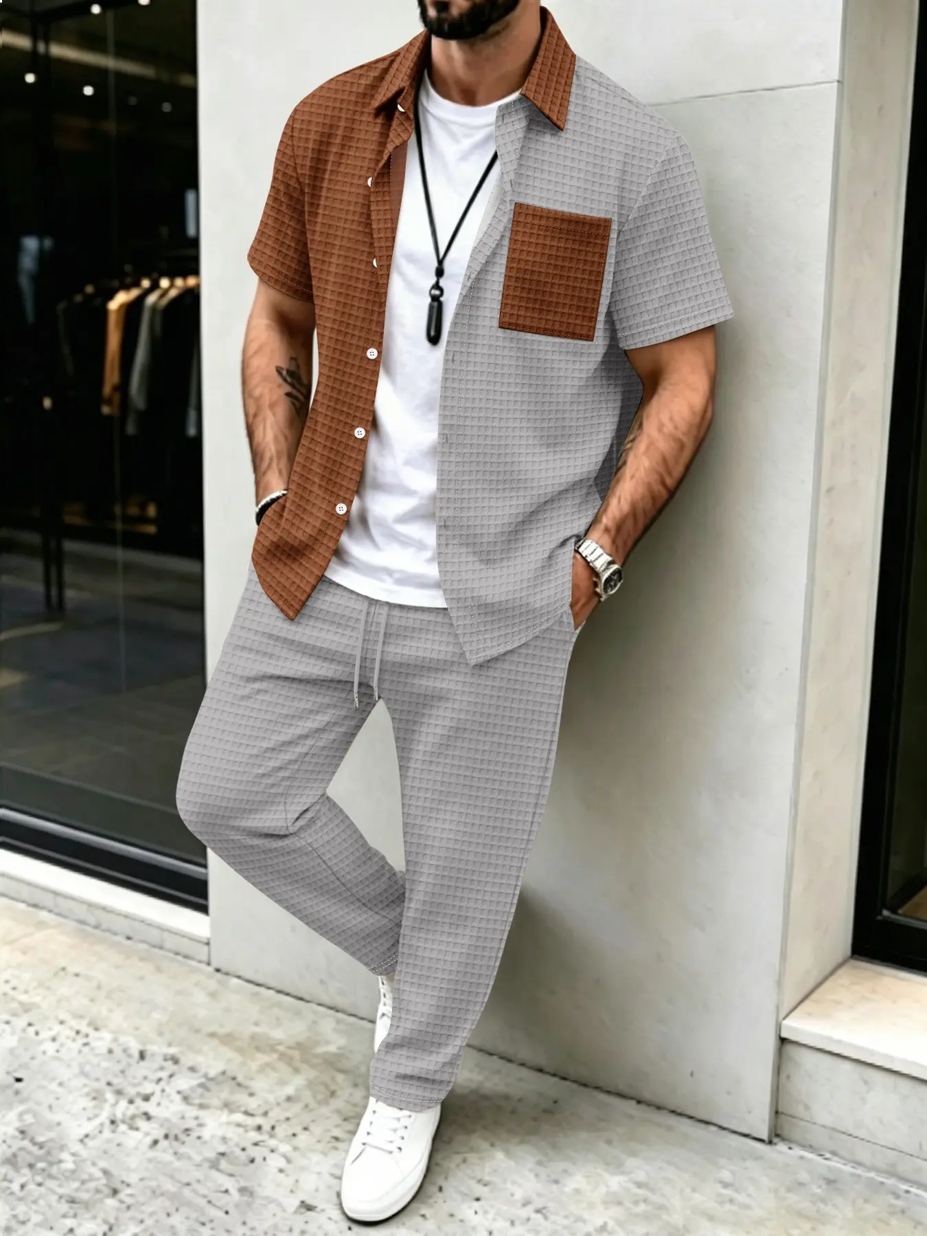 Мужской комплект: рубашка с ва – обзор и цена Mens Fashion Clothes