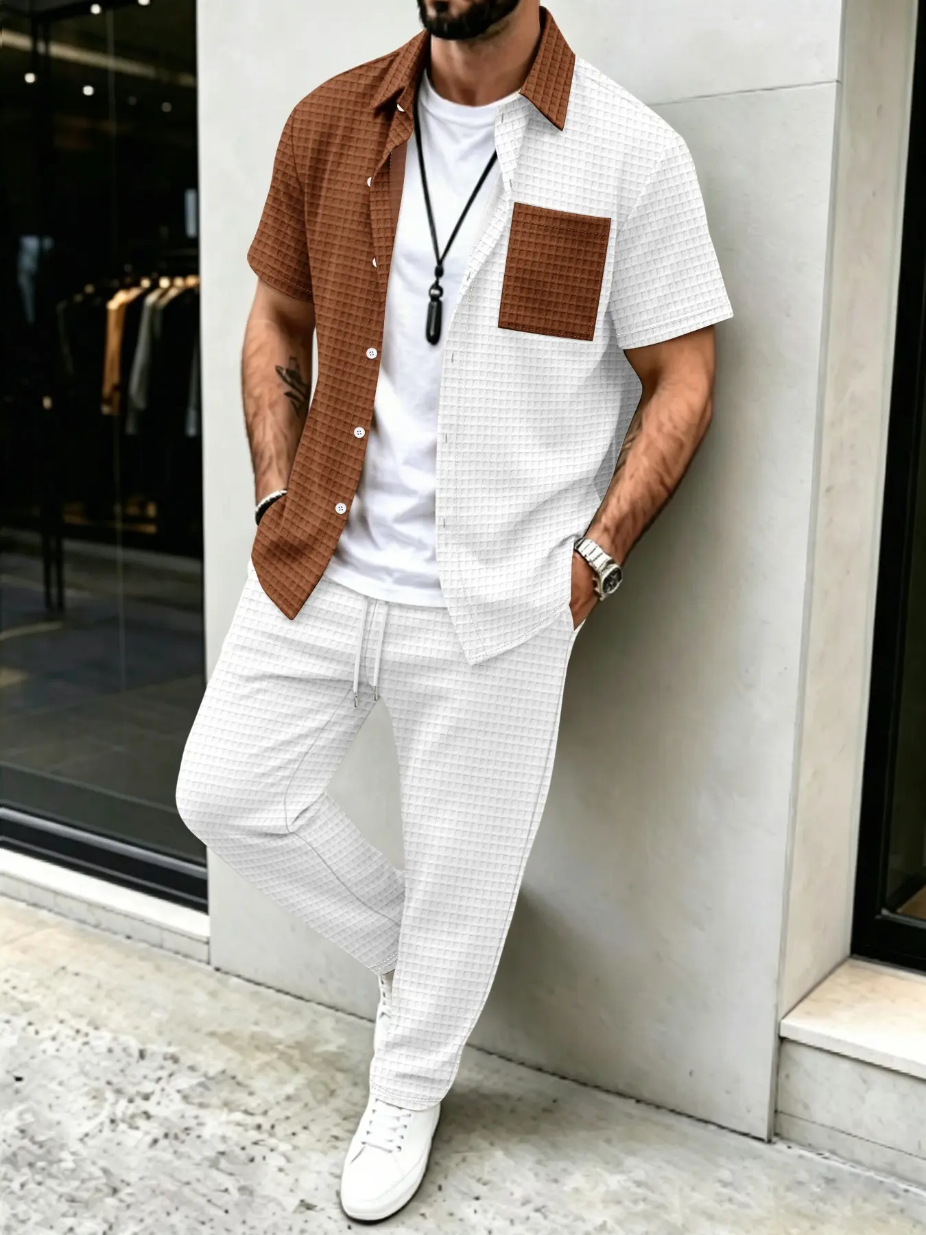 Мужской комплект: рубашка с ва – обзор и цена Mens Fashion Clothes