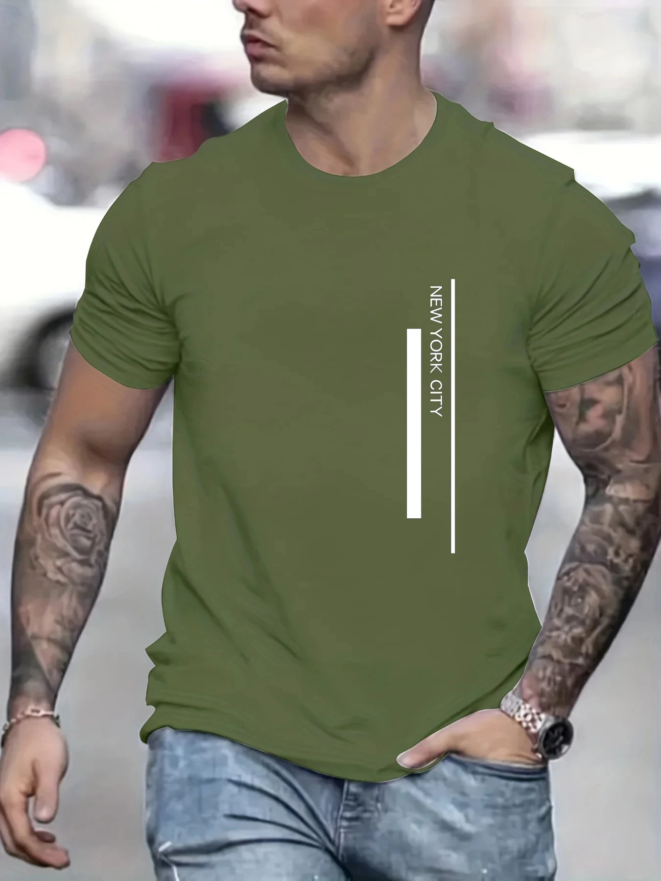 Модная футболка с принтом букв – обзор и цена Men'S Fashion New York