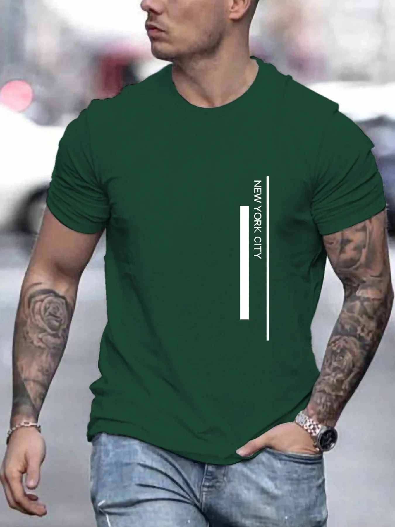 Модная футболка с принтом букв – обзор и цена Men'S Fashion New York