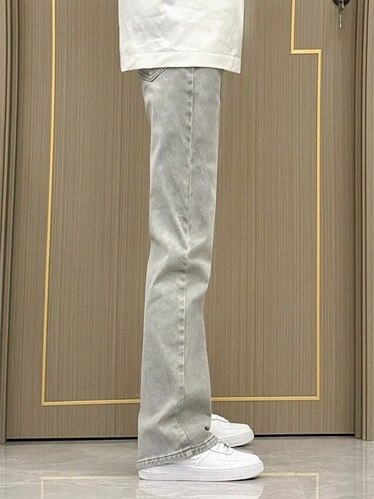 Джинсы мужские прямого кроя, о – обзор и цена Men'S Fashion Grey Jeans