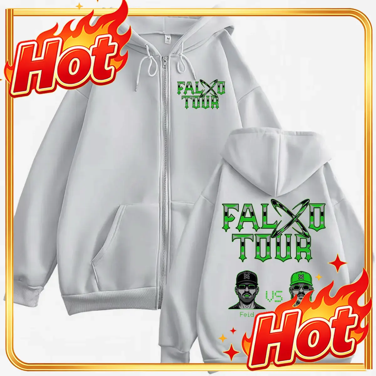 Худи на молнии Feid Vs Ferxxo  – обзор и цена Mens Fashion Zip Up Hoodies