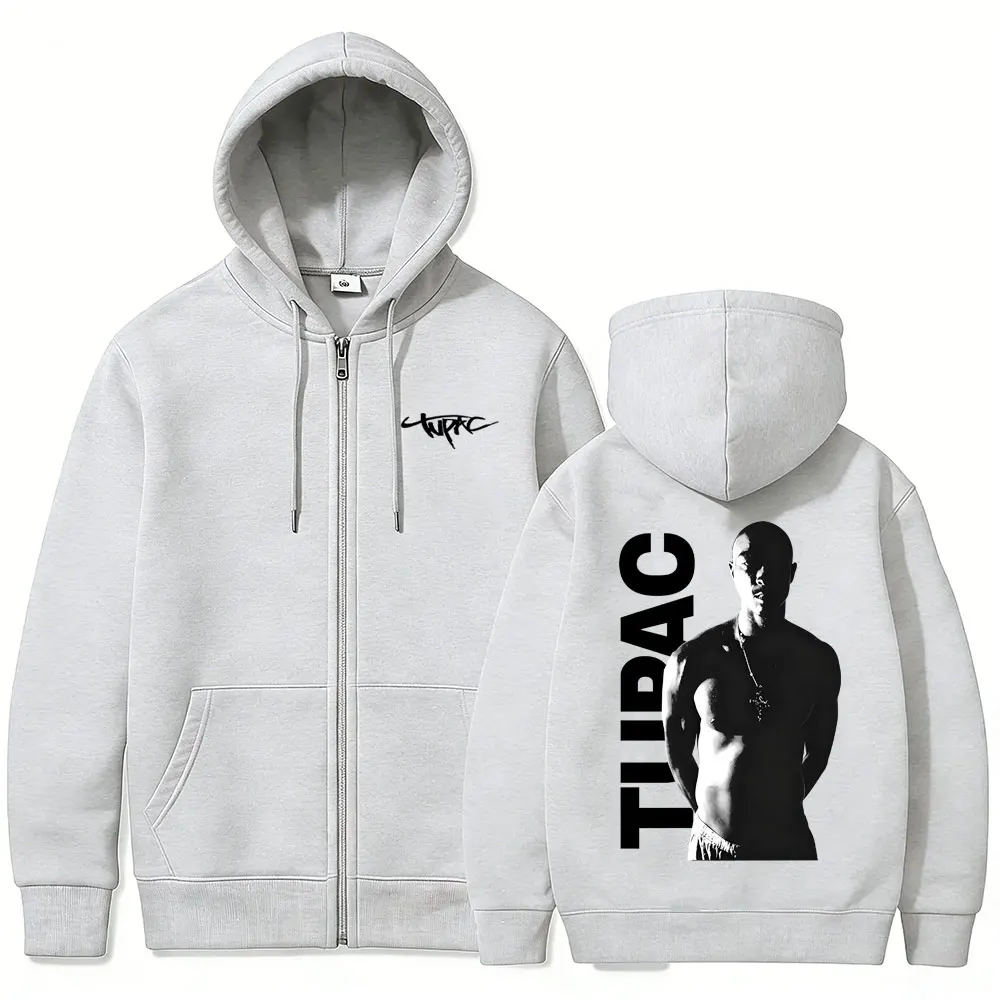 Репер Тупак 2pac, толстовка на – обзор и цена Mens Fashion Zip Up Hoodies